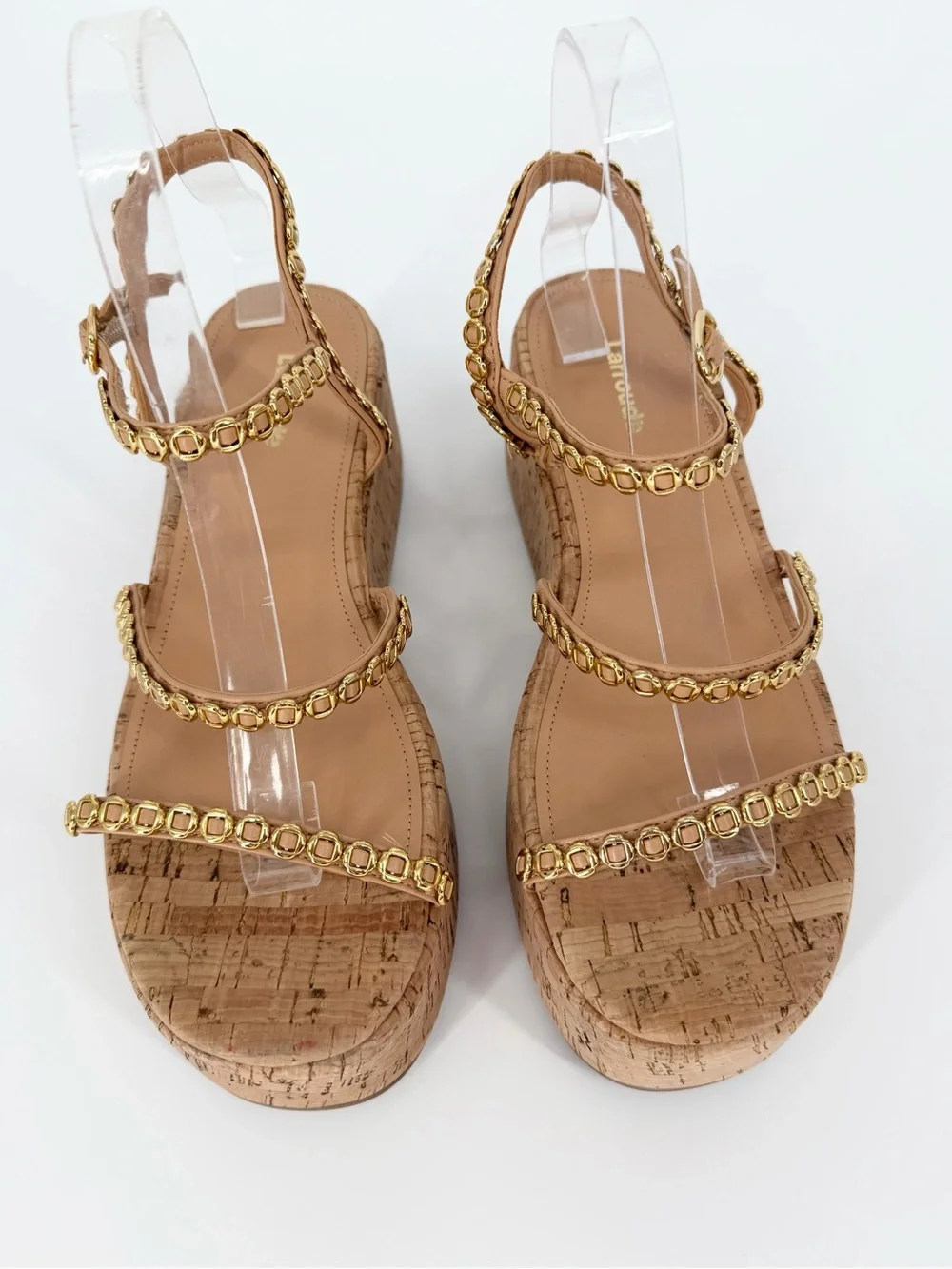 Larroudé Gio Milanina Flatform Sandal Cork
